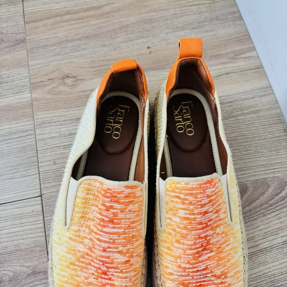Franco Sarto Homer 2 Orange Slip On Loafers Women’s Size 8.5